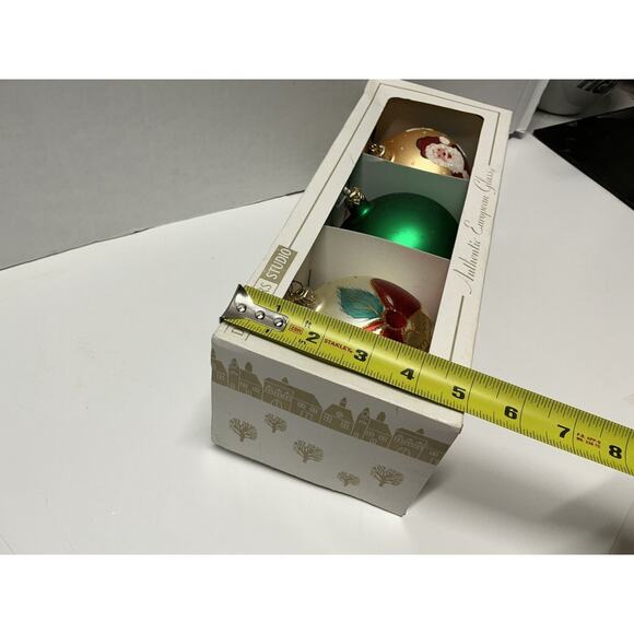 Hand-Decorated Glass Ornaments European-Style Design 3 Ornaments Polish Designed - Picture 5 of 16